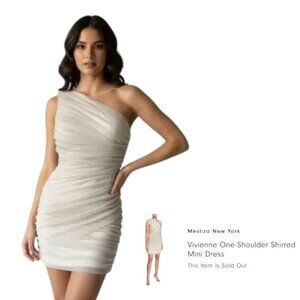NWOT MESTIZA New York Savannah Vivienne Champagne Ruched Bodycon Midi Dress 2